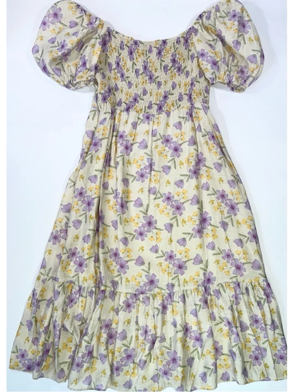 ASTR the Label Milkmaid Floral Dress (Size: L) - Picture 5 of 7